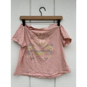 Love Peace &‎ Lip Gloss Sunshine Tee Shirt, Pink, Boho Beachy, Sz XL Girls